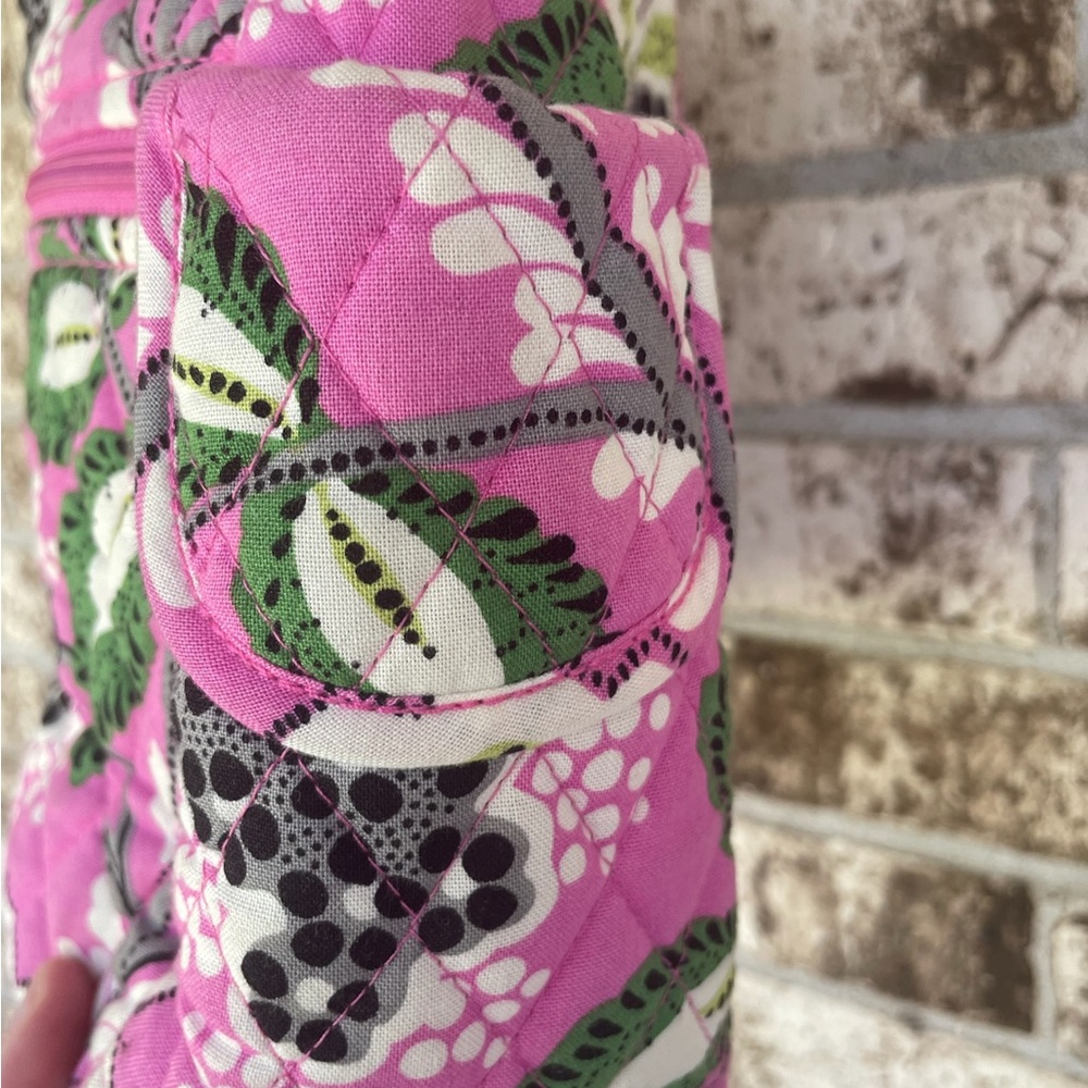 Vera Bradley Pink and Green Floral Shoulder Bag - Picture 8 of 9